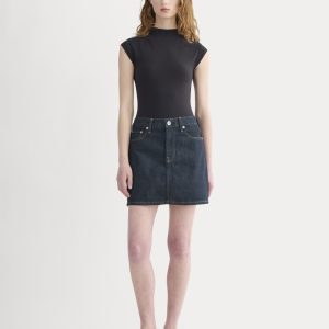 The Denim Mini Skirt | Dark Indigo