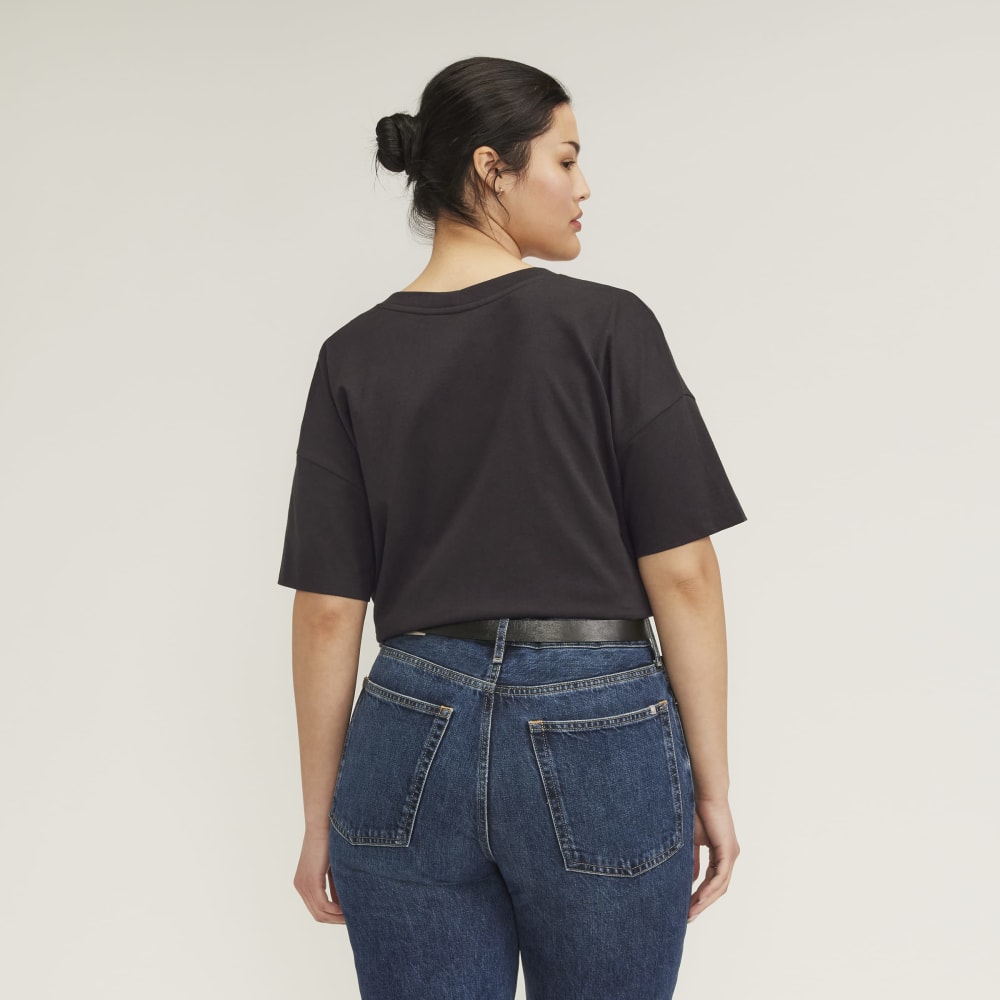 The Organic Cotton Slouchy V-Neck | Vintage Black - Image 3