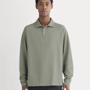 Startup Raglan Polo | Chambray Deep Lichen Green