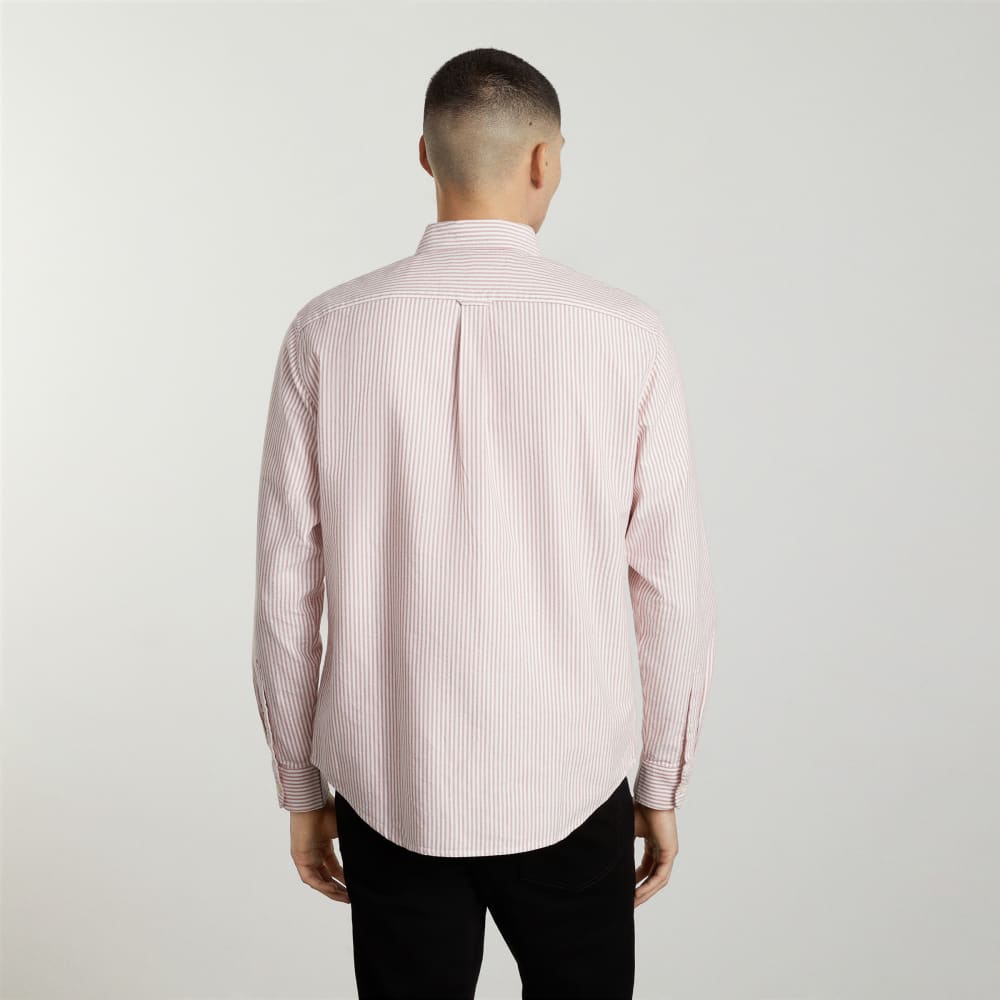 The Standard Fit Japanese Oxford Shirt | Uniform | Red / White | Standard - Image 4