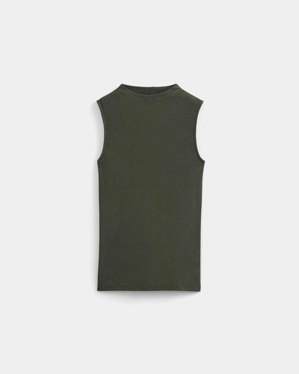 The Luxe Rib Funnel-Neck Tank | Dark Forest - Image 2