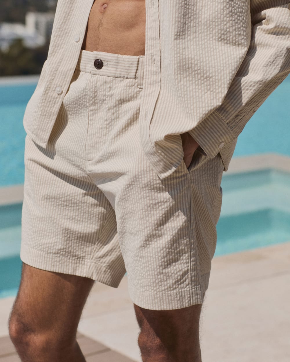 The Seersucker Short | Trench Coat Khaki / Natural - Image 7