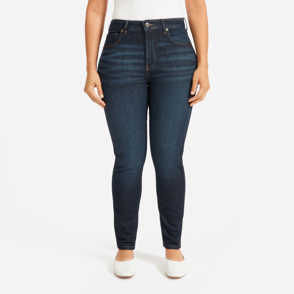 The Curvy Authentic Stretch High-Rise Skinny Jean | Dark Blue Wash | 28.5 Inseam - Image 3
