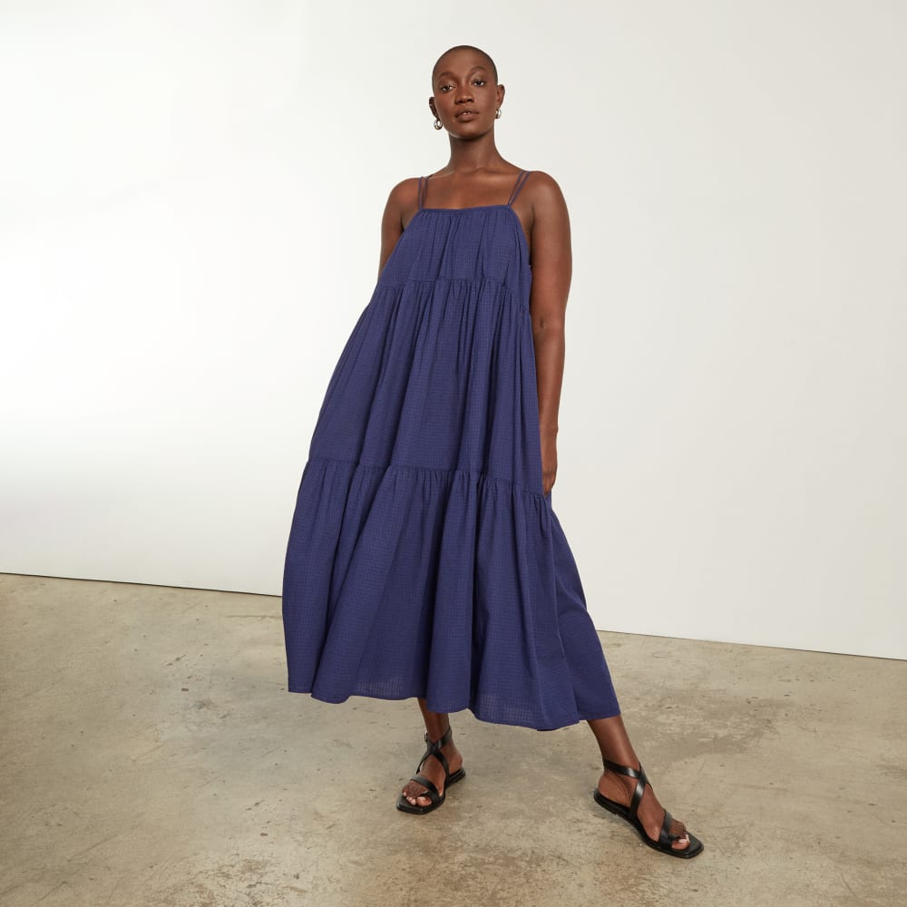 The Billow Tiered Maxi Dress | Navy - Image 6
