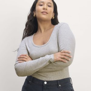 The Shimmy Long-Sleeve Tee | Heathered Grey