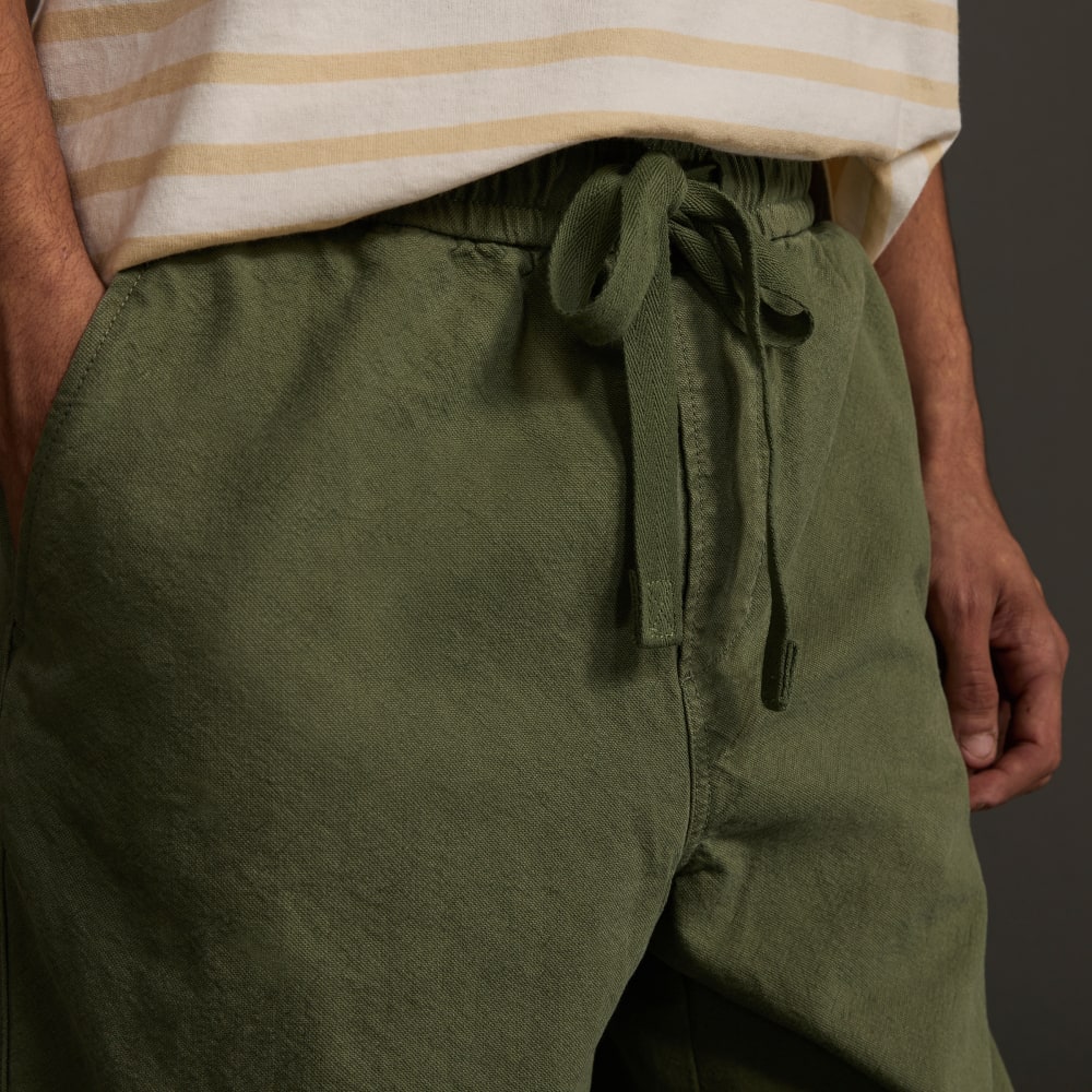 The Canvas Organic Cotton Drawstring Pant | Forest Green - Image 4