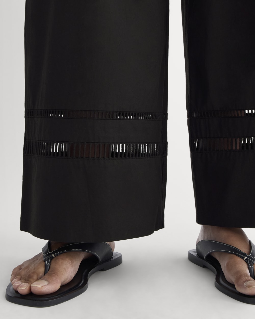 The Lace Trim Pant | Black - Image 4