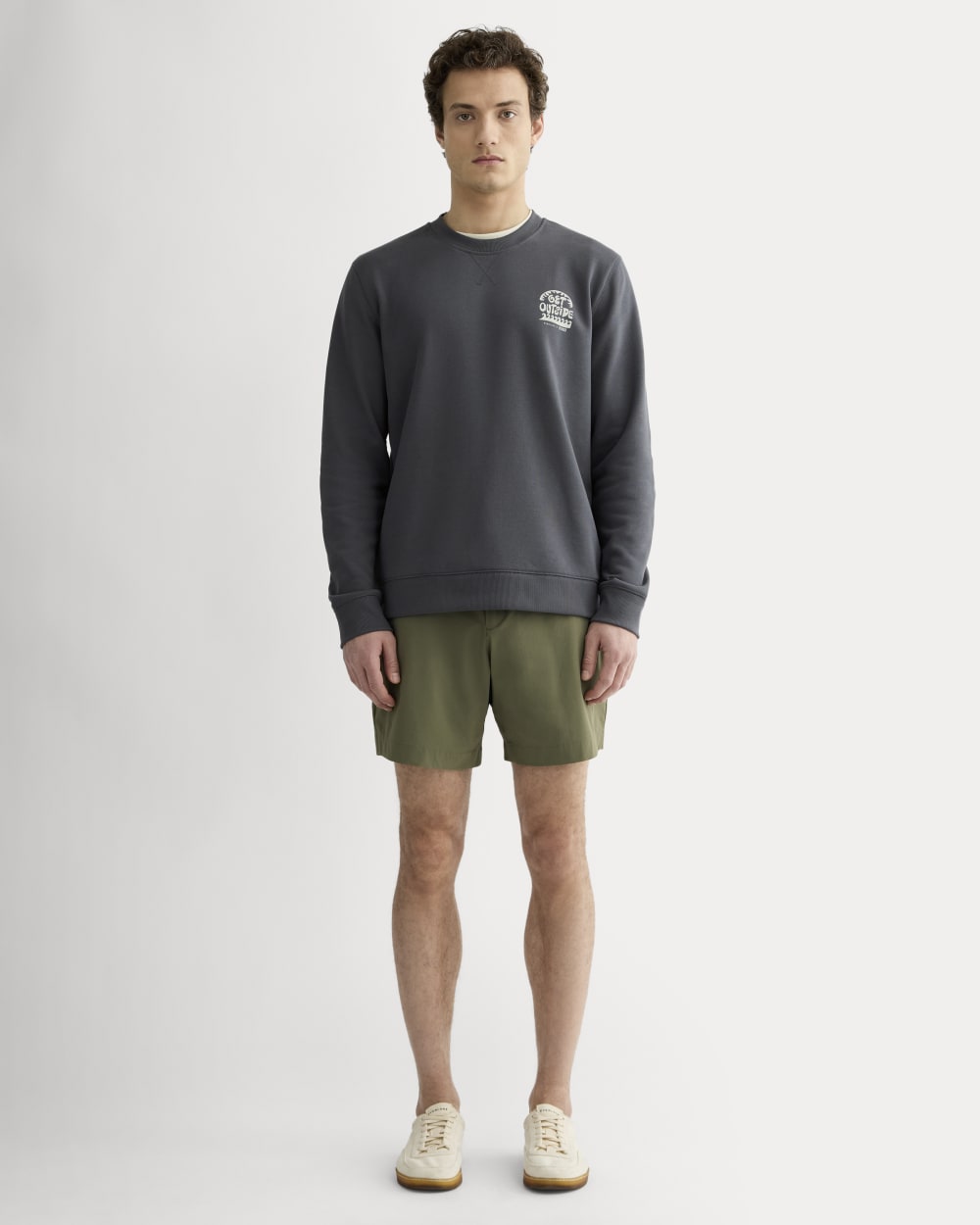The Everlane x Parks Project French Terry Crew | Forged Iron / Natural - Image 3