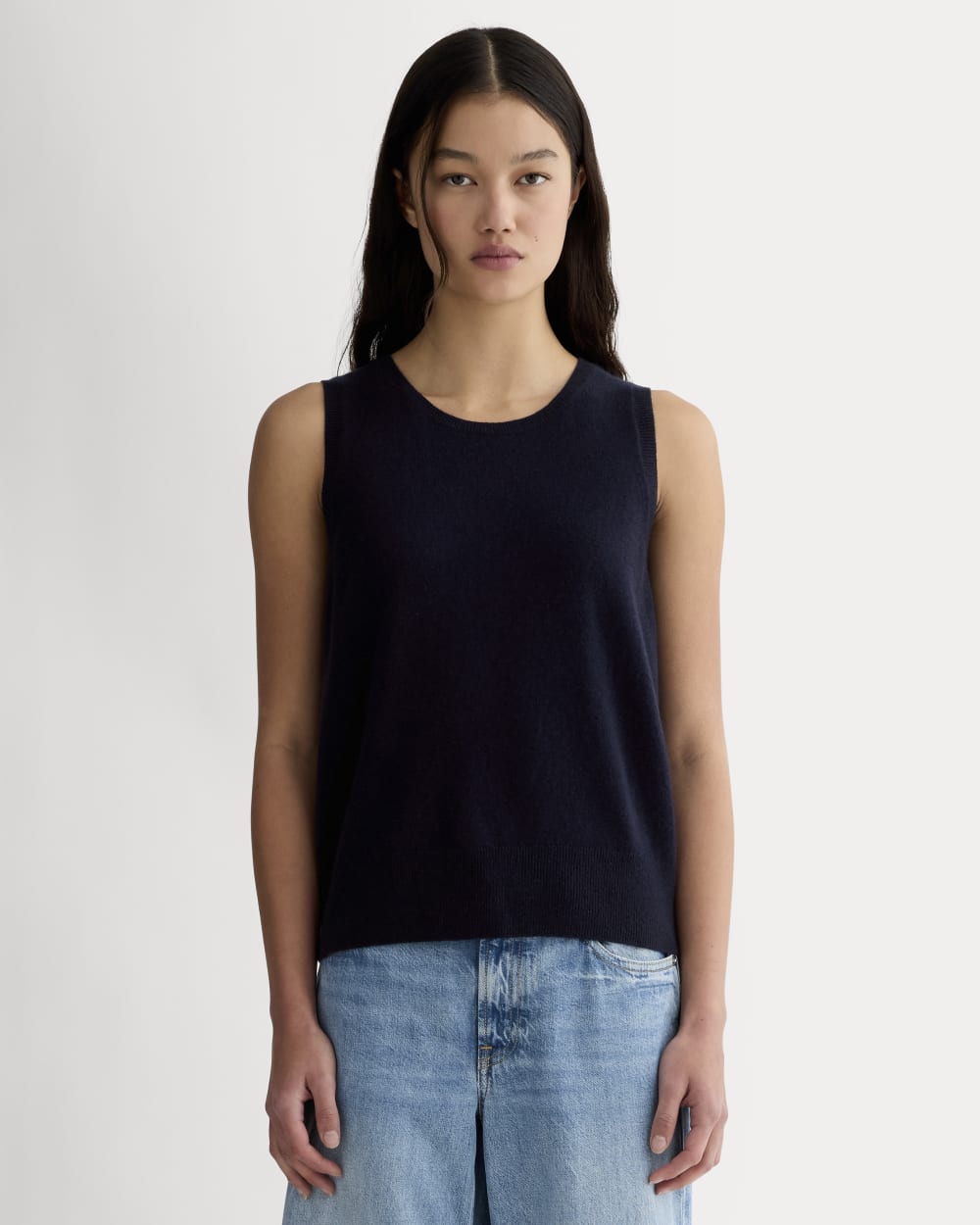 The Classic Tank in Cashmere | Navy