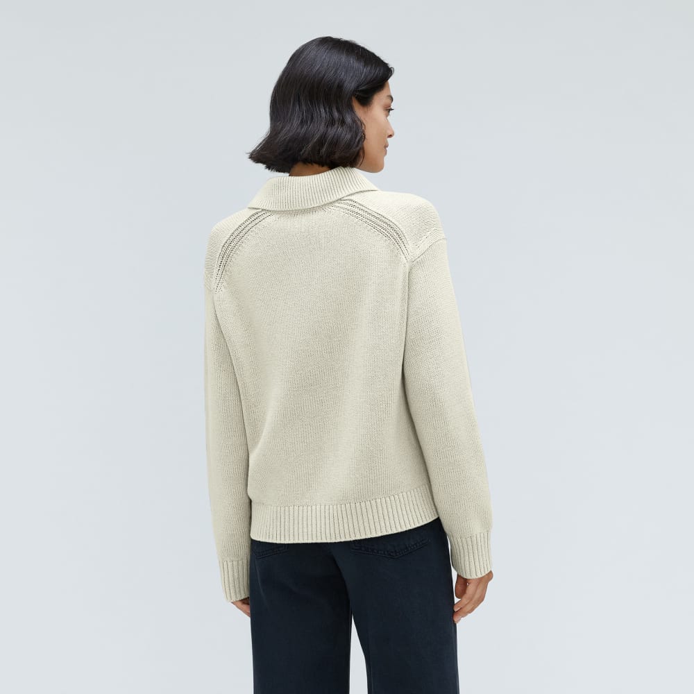 The Cotton Chore Sweater Jacket | Canvas - Image 3