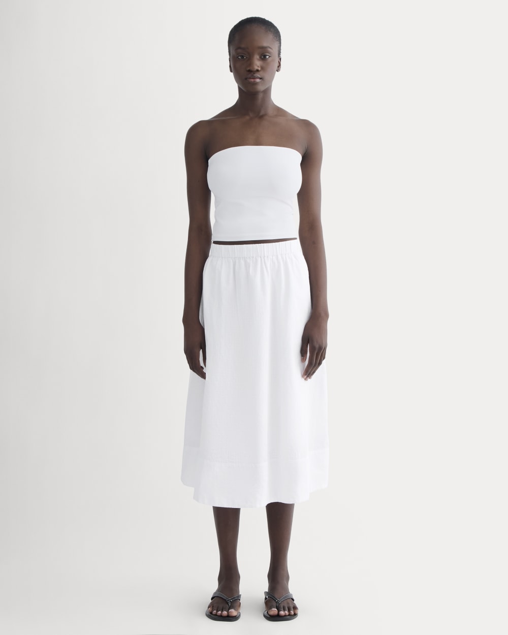 The Gauze Tiered Skirt | White