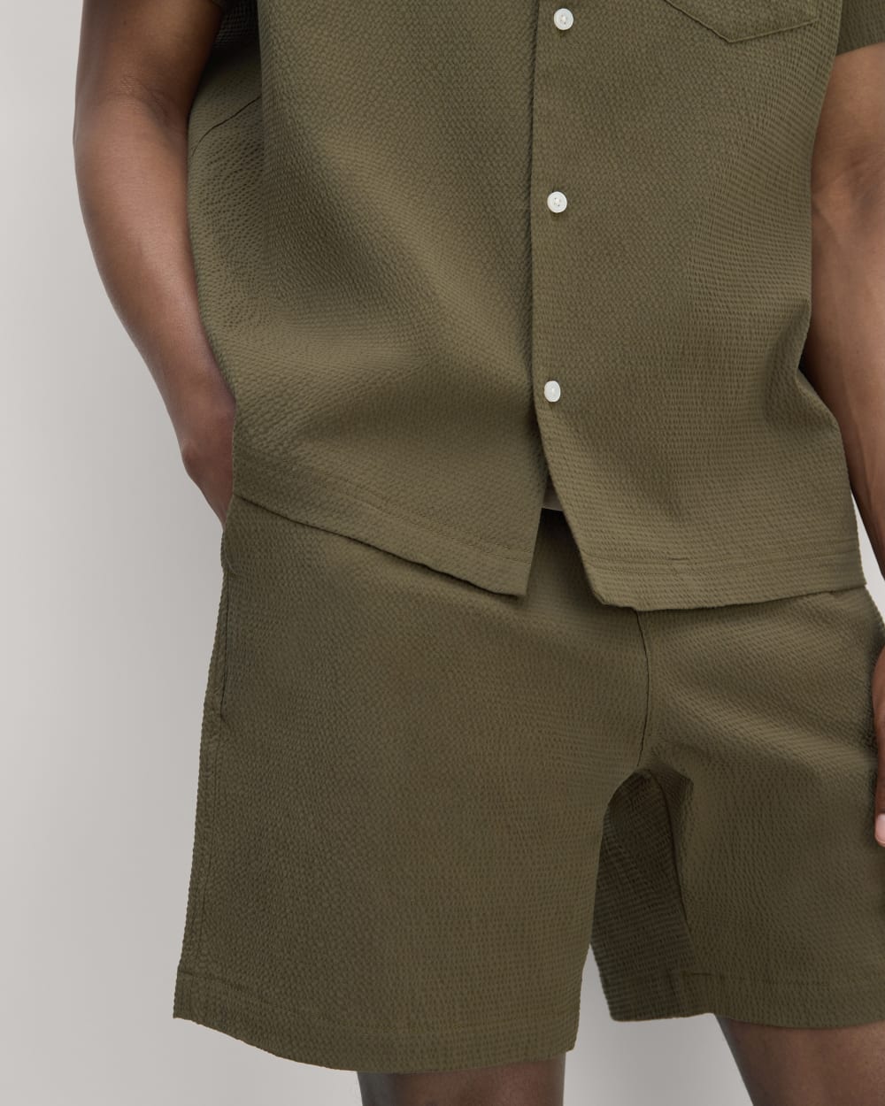 The Seersucker Short-Sleeve Shirt | Beech - Image 5