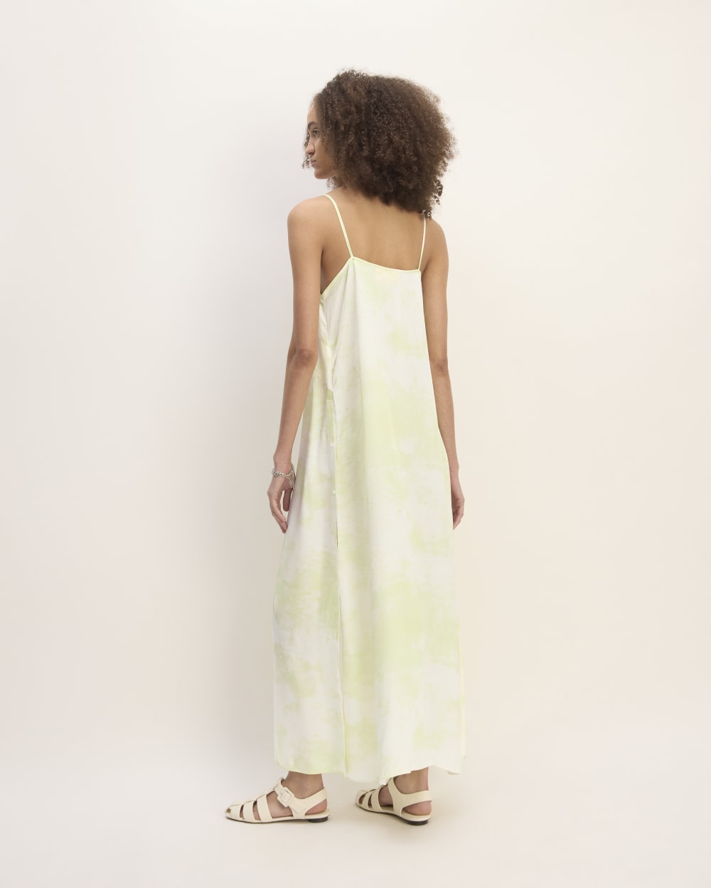 The Everlane x Marques' Almeida Satin Tie-Dye Dress | Seafoam Tie-Dye - Image 6