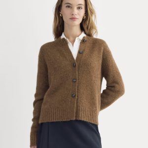 The Crew Cardigan in Alpaca | Toffee
