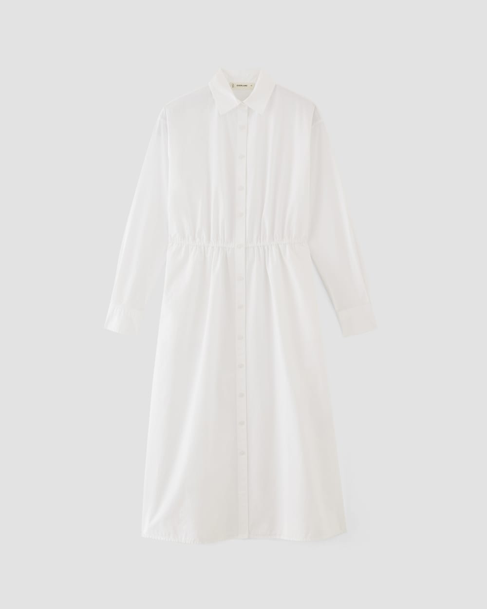 The Supima? Cotton Midi Shirt Dress | White - Image 2