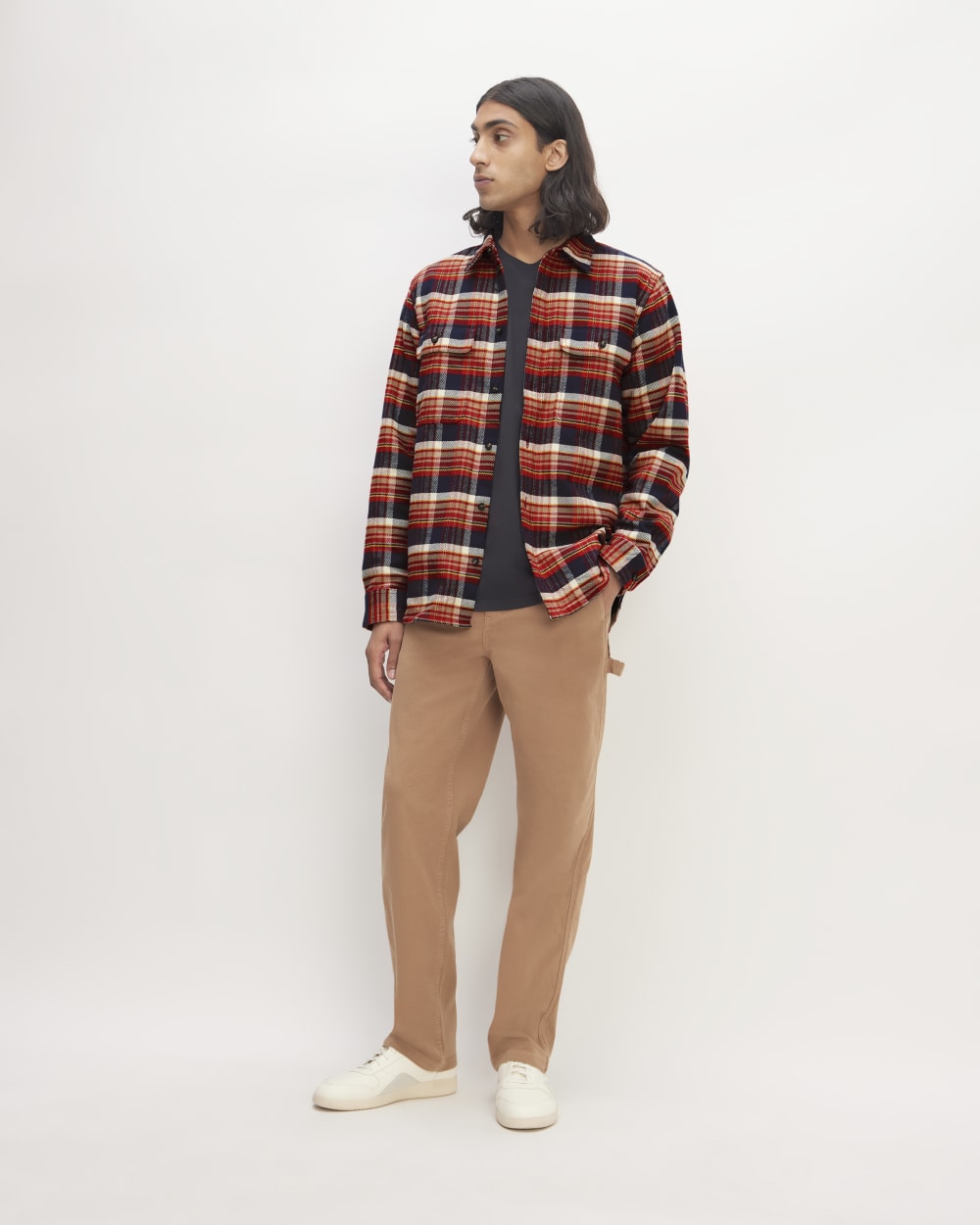 The Heavyweight Overshirt | Uniform | True Navy / Haute Red / Honey - Image 3