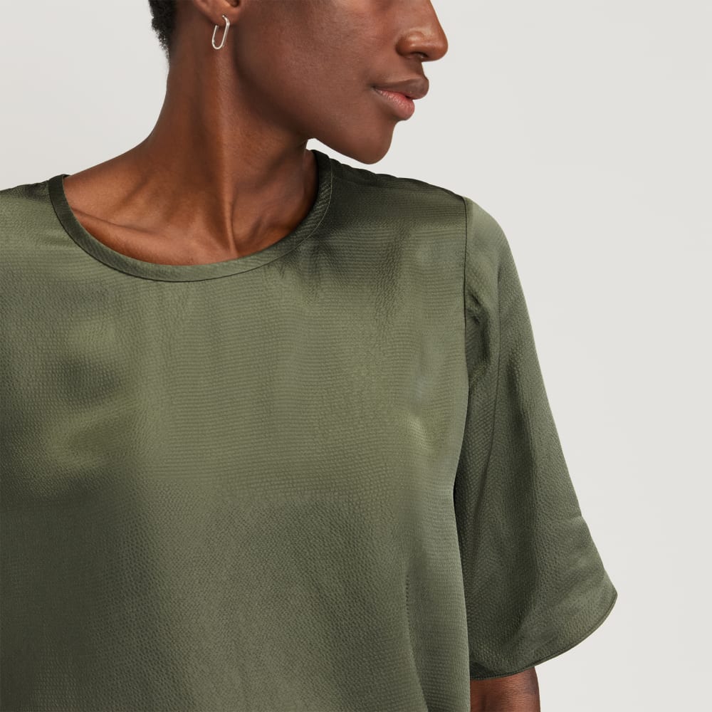 The Satin Relaxed Tee | Kalamata - Image 4