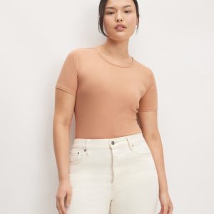 The Luxe Rib Crew | Blush Pink