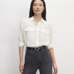 The Utility Shirt in Washable Silk | Off-White