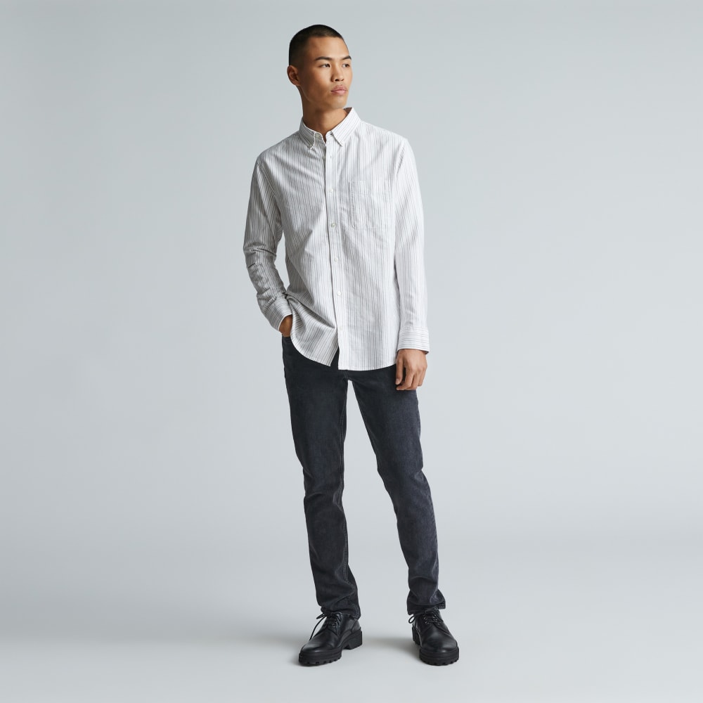 The Classic Oxford Shirt | Canvas / Mauve / Chocolate | Standard - Image 6