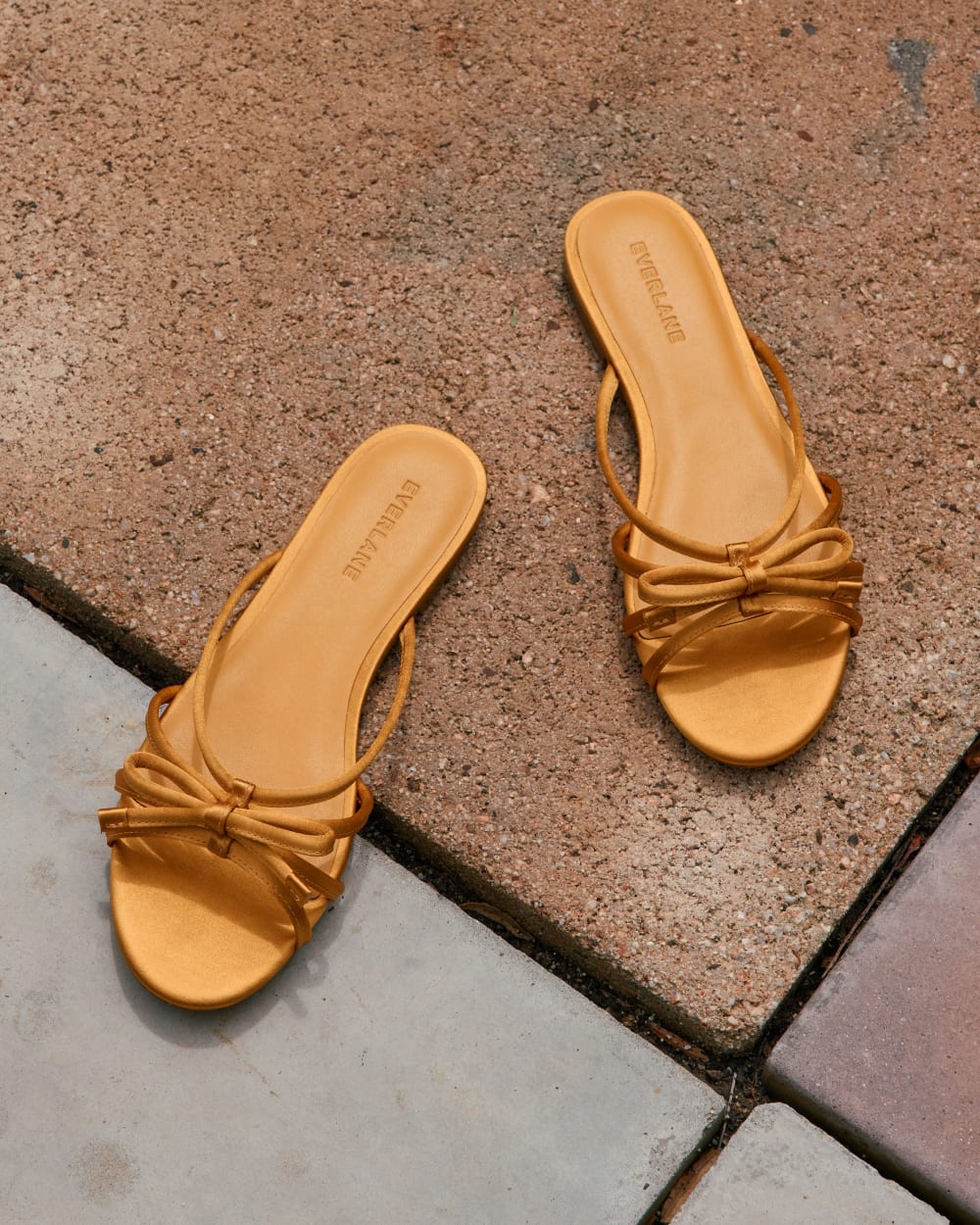 The Bow Sandal | Golden Sun Satin - Image 7