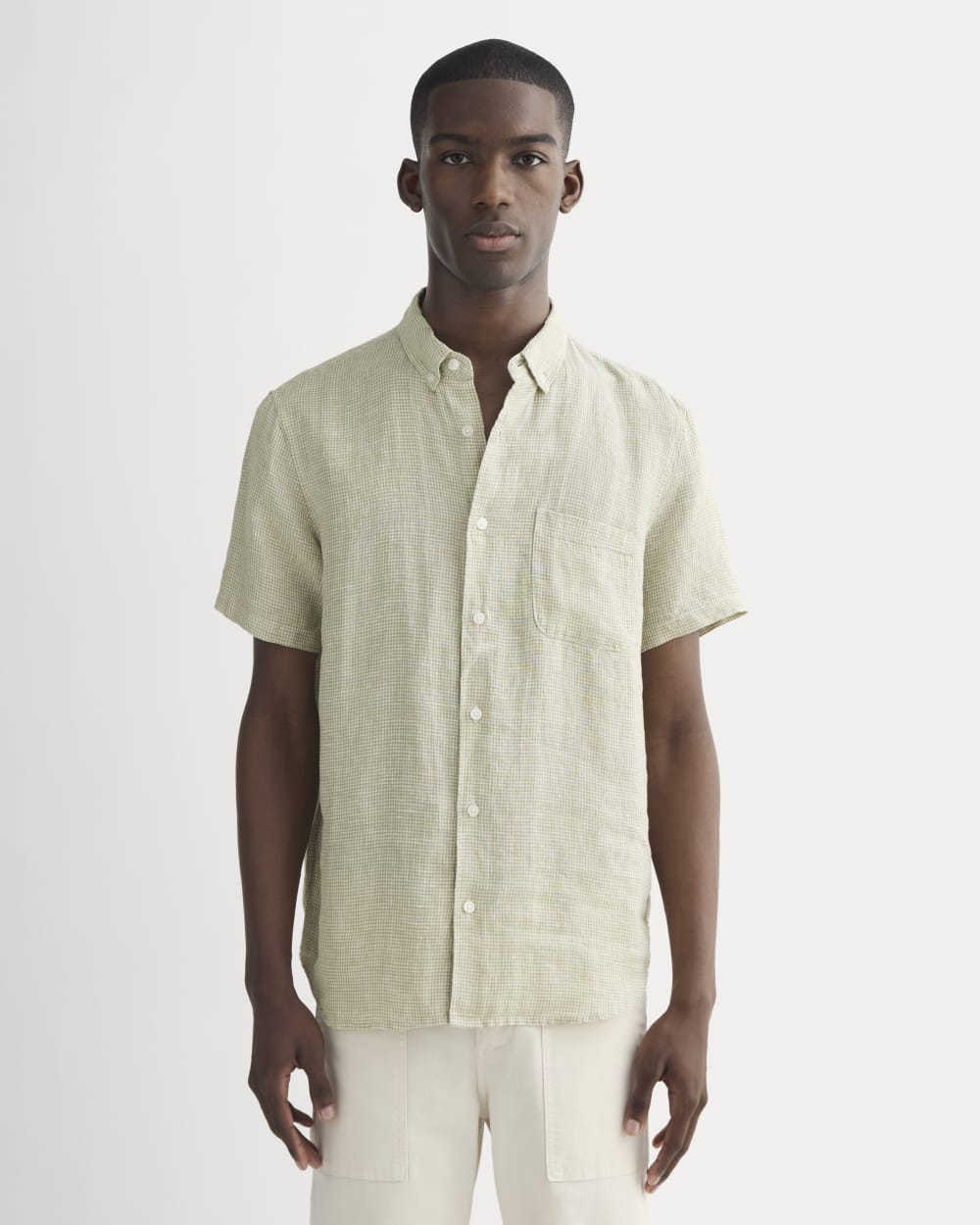 The Classic Short-Sleeve Shirt in Linen | Elm Gingham
