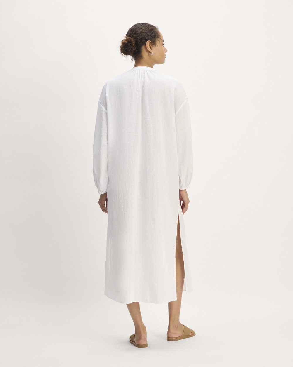 The Gauze Caftan Dress | White - Image 6