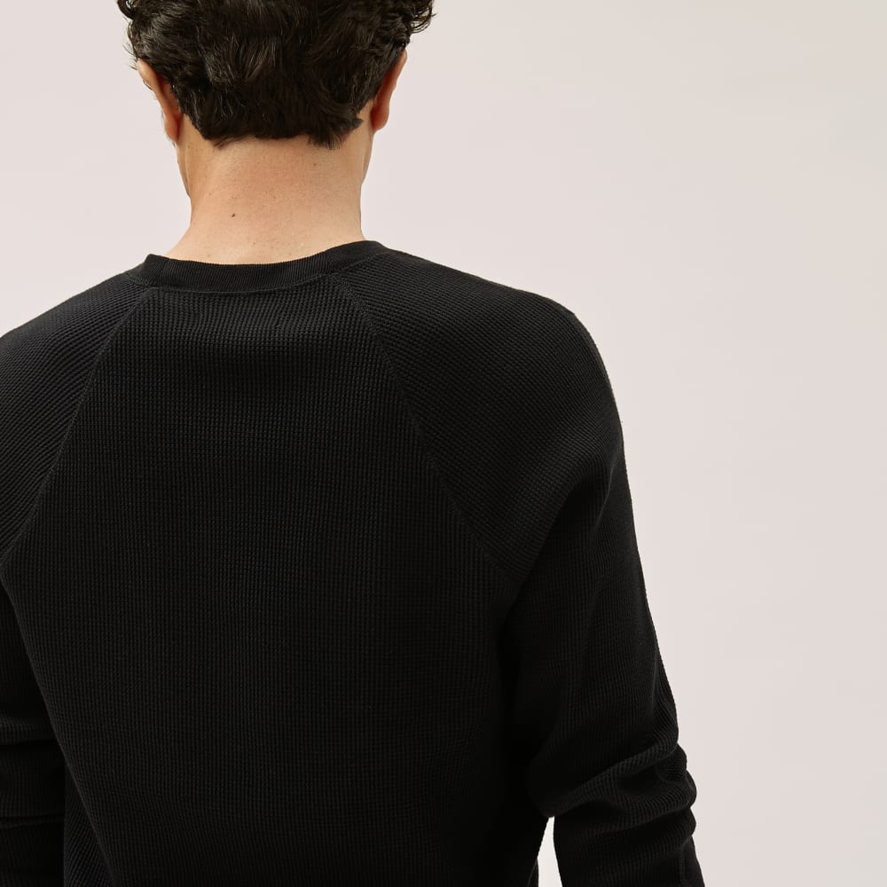 The Waffle Long-Sleeve Crew Tee | Black - Image 3