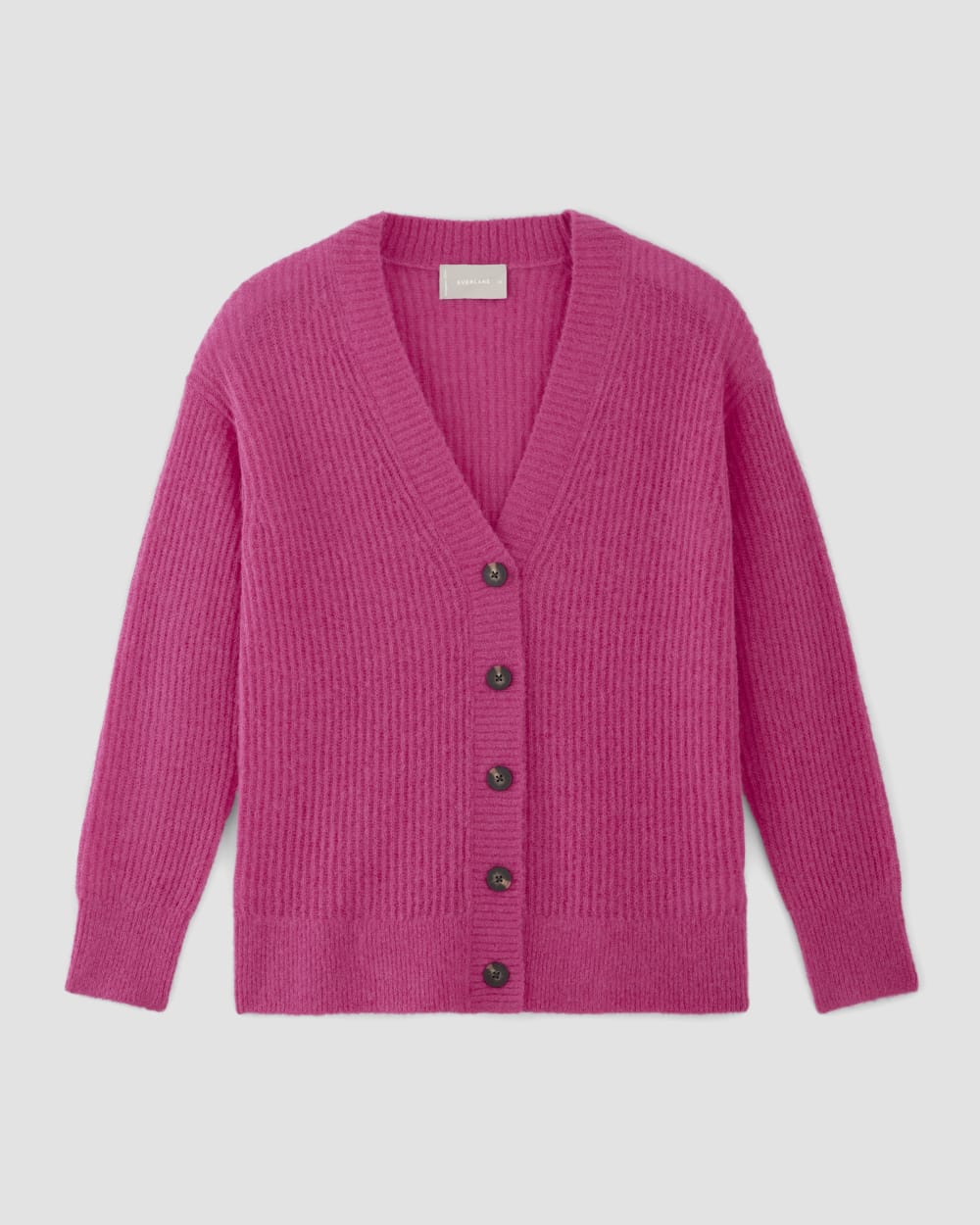 The Alpaca Oversized Cardigan | Fuchsia Pink - Image 2