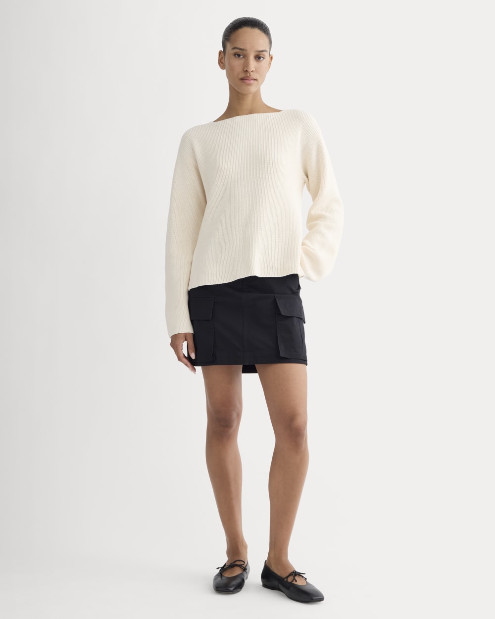 The Boatneck Top in Everyday Cotton | Canvas - Image 3
