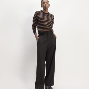 The Italian Wool Way-High® Drape Pant | Black