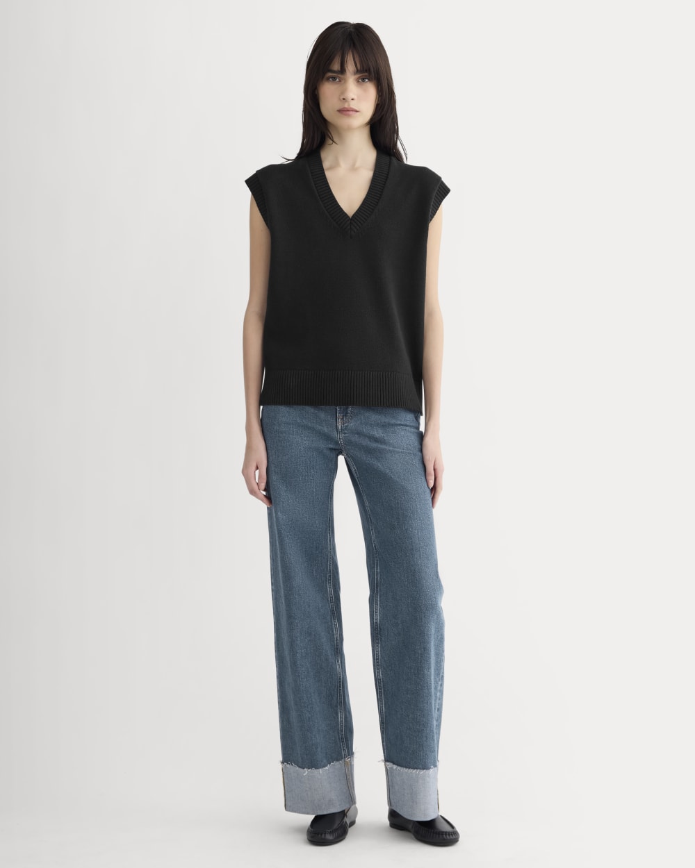 The Boxy Vest in Everyday Cotton | Black - Image 3