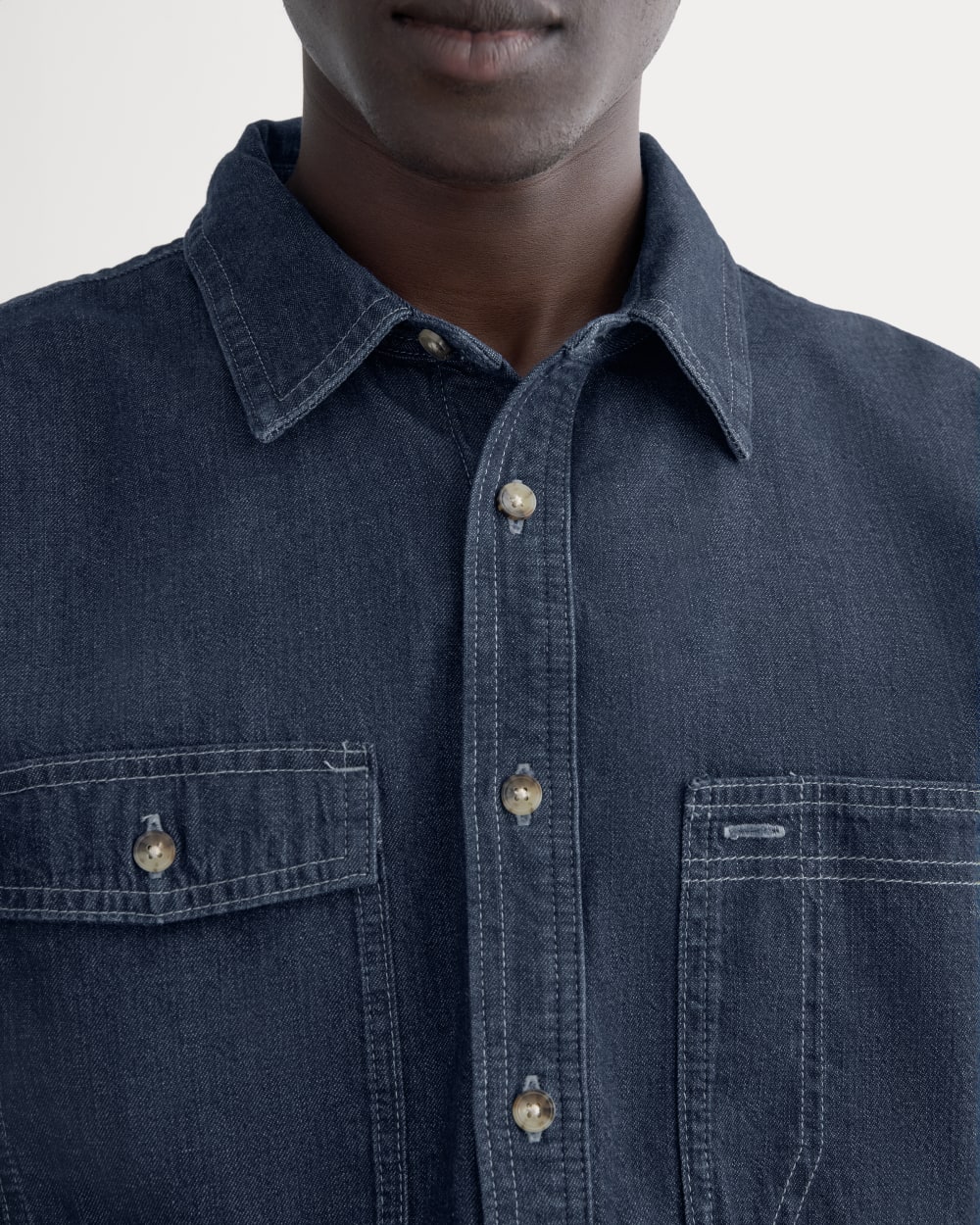 Denim Utility Shirt | Dark Indigo - Image 4