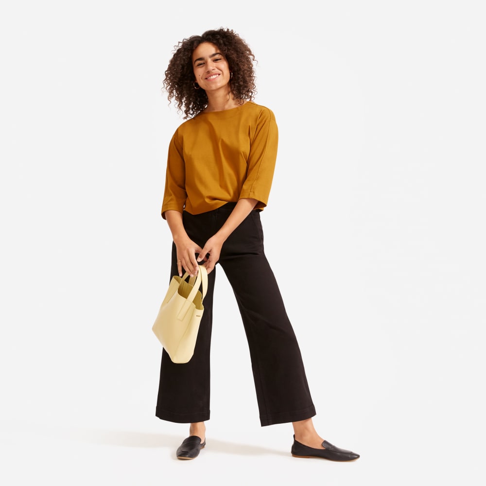 The Wide-Leg Crop Pant | Black | Regular - Image 2