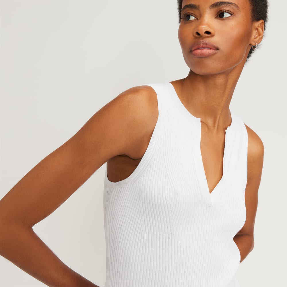 The Ribbed Cutaway Tank | White - Image 4