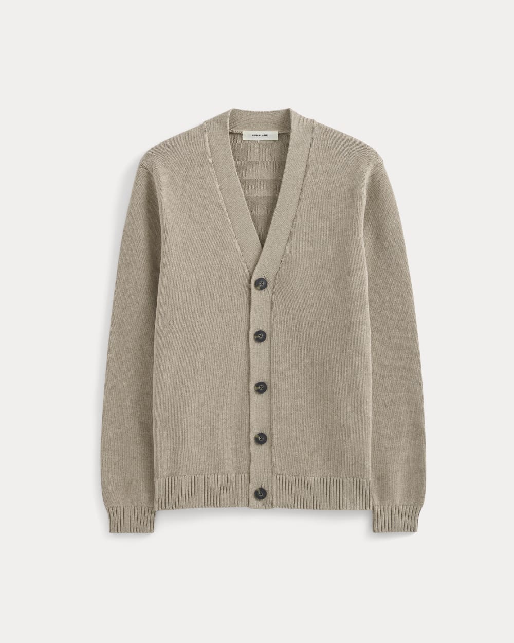 The Classic Cardigan in Everyday Cotton | Heathered Oatmeal - Image 2