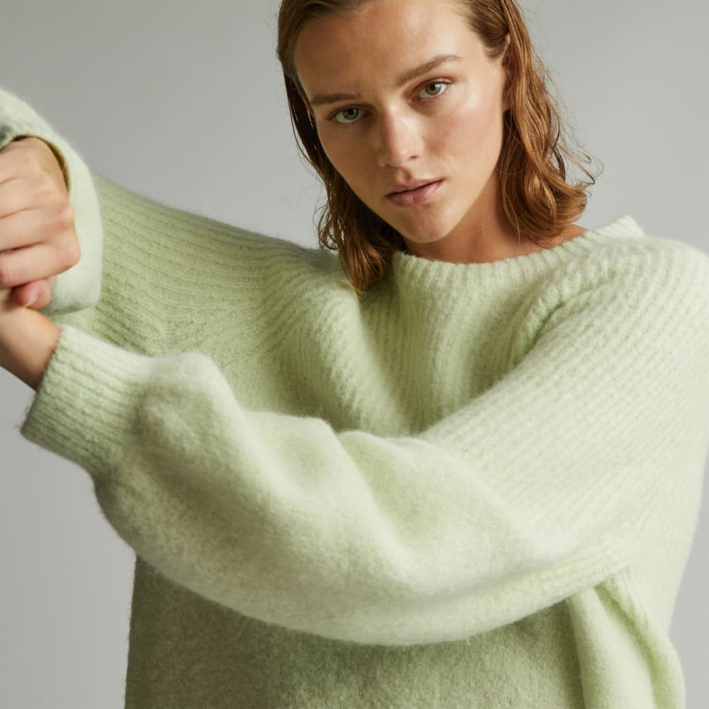 The SuperFuzz Alpaca Oversized Crew | Seafoam Green - Image 4